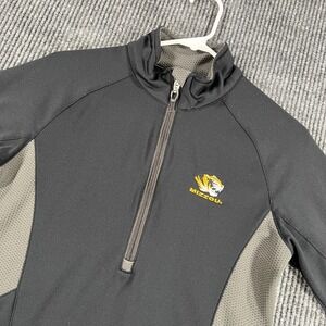 Missouri Tigers Mizzou Pullover Shirt Womens Medium Black Under Armour 1/4 Zip